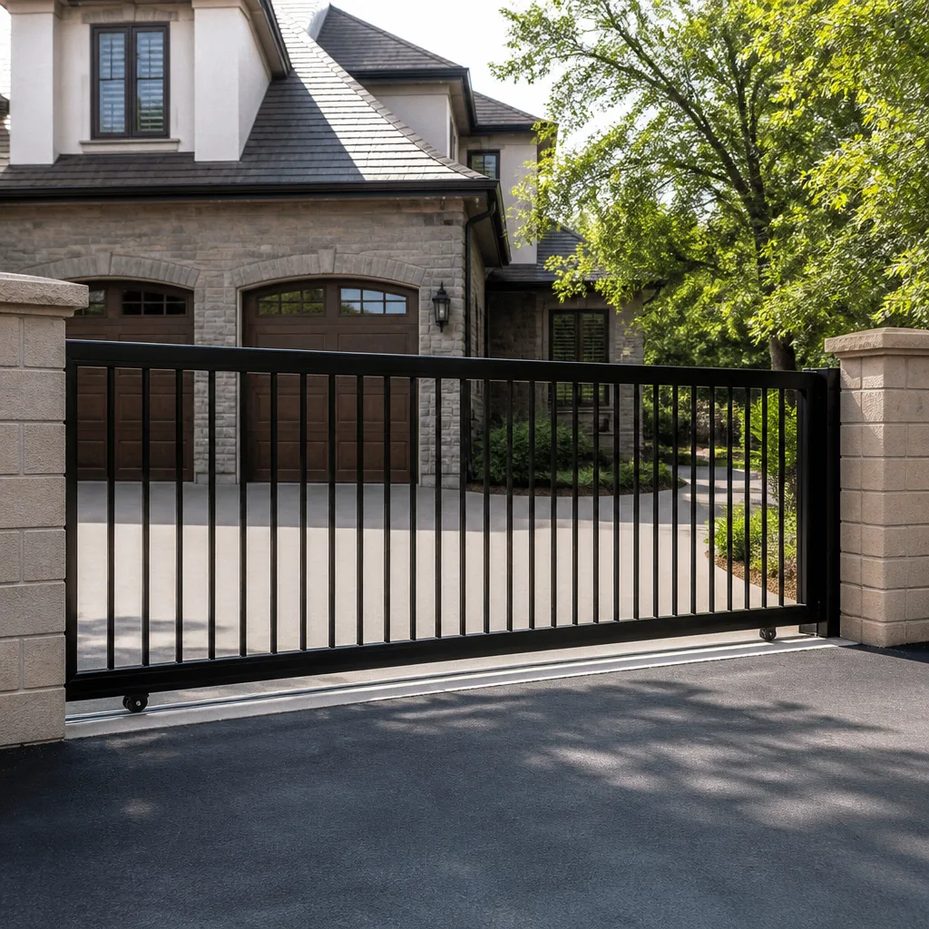 Sliding driveway gates